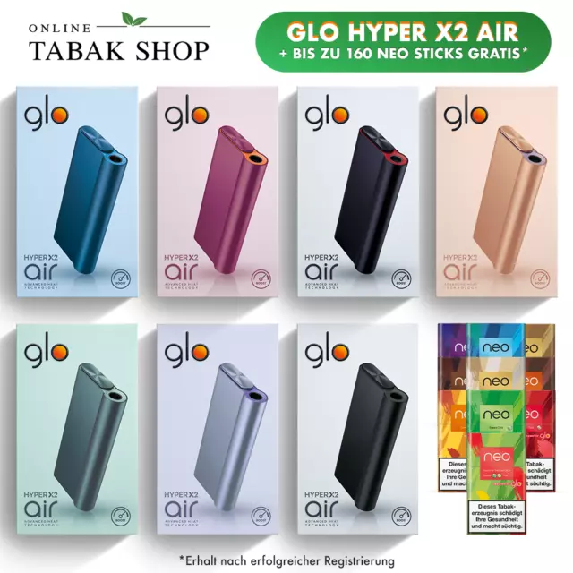 GLO HYPER X2 AIR + bis zu 160 NEO STICKS GRATIS nach Reg.