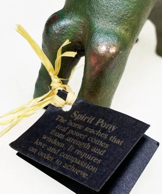 Raku Spirit Pony Green Clay Copper Figurine Jeremy Dillar ‌USA Folk Art Horse 7