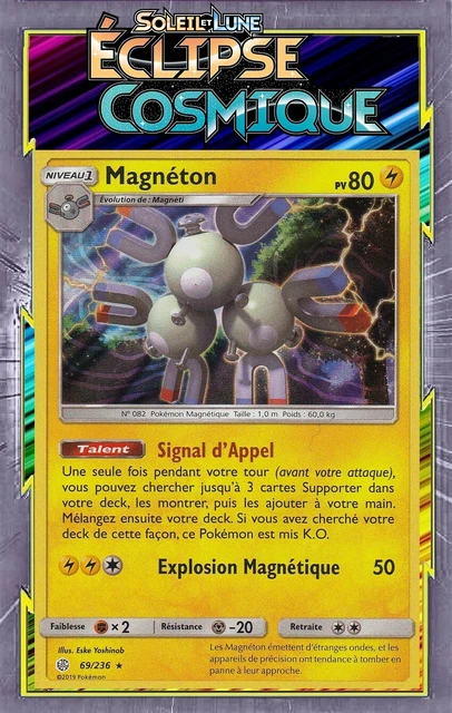 Holo Magneton - SL12:Cosmic Eclipse - 69/236 - New French Pokemon Card