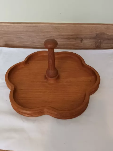 Vintage Nissen Denmark Wooden Teak Retro Serving Tray  With Handle