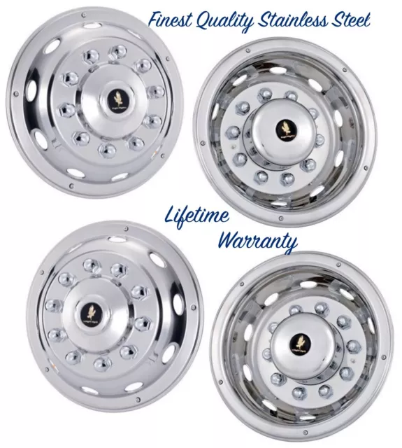 22.5" Universal Mack Wheel Simulator Rim Hubcap Covers W/ Deep Drive + Air Kit ©