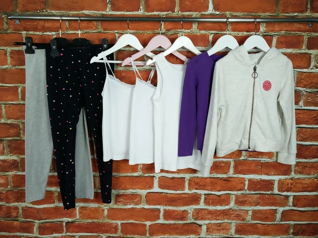 Girl Bundle Age 7-8 Years M&S H&M Next Hoodie Jacket Leggings Vest T-Shirt 128Cm