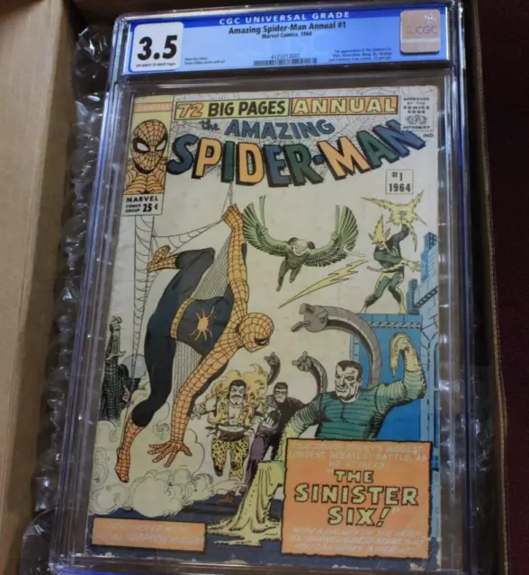 Amazing Spider-Man Annual #1 Cgc 3.5 Ow/Wh Pages 1St Sinister Six App Awesome!!