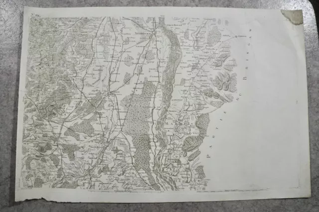 CASSINI CARTE IN PLANO 630mm X 950 mm, 1808, BRISACH CERNAY , n°164 , 9 N,