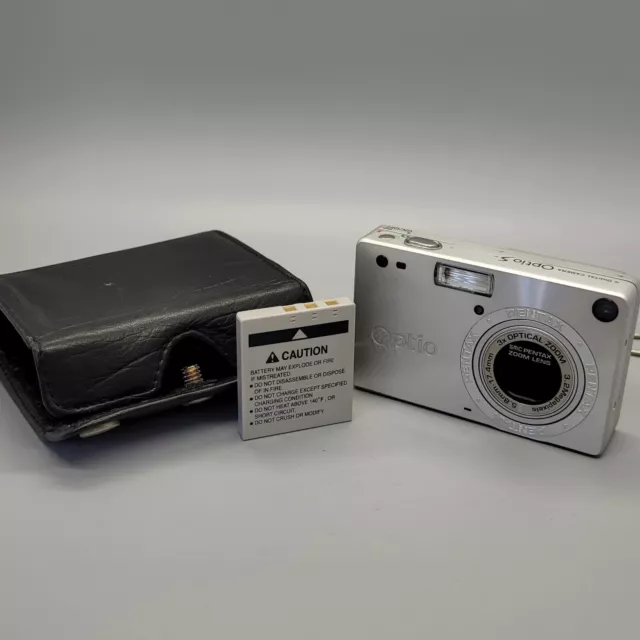 Pentax Optio S 3.2MP Compact Digital Camera Silver Tested