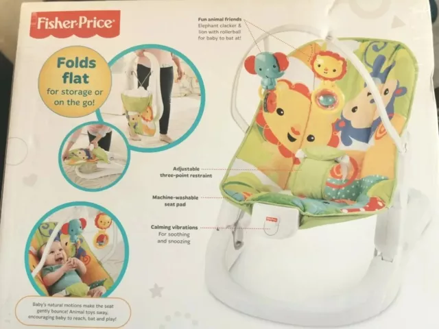 FISHER-PRICE RAINFOREST FRIENDS FUN N FOLD BOUNCER  new