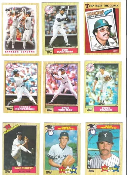1987 Topps Baseball MLB cards - Pick your Team Set with traded