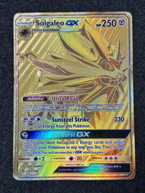 Carte Pokemon Solgaleo Gx Gold  VENDRE! - PicClick FR