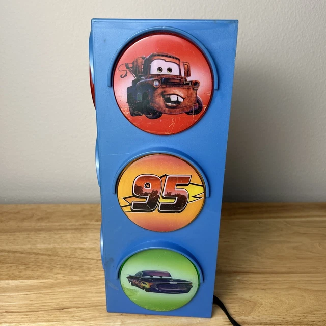DISNEY PIXAR CARS Lightning McQueen Mater Traffic Light Night Lamp 2006