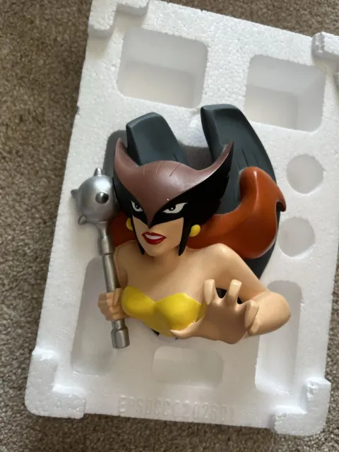 DC Direct Justice League Animated HAWKGIRL Painted Porcelain Wall Plaque 5.5"