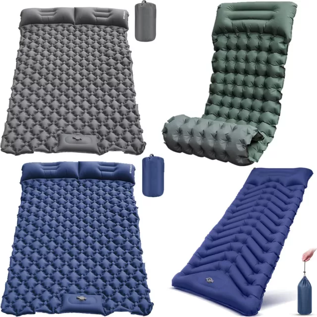 Self Inflating Mattress Camping Hiking Airbed Mat Sleeping with Pillow Bag Camp