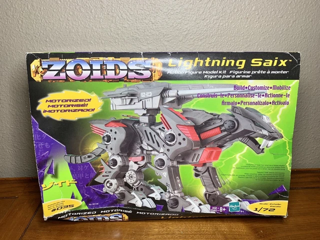 Hasbro Zoids 1/72 Lightning Saix Motorized Model Kit Open Box Unbuilt