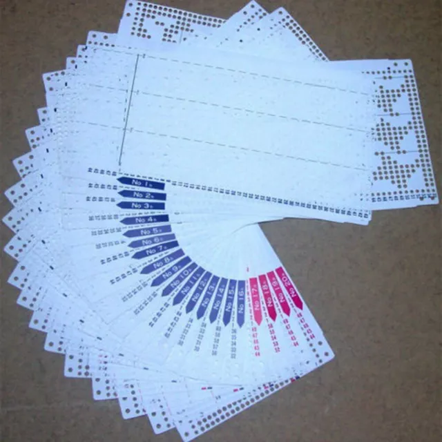 20 Pcs Pre Punch Cards For Brother KH881 KH891 KH830 KH836 Knitting Machine BS 3