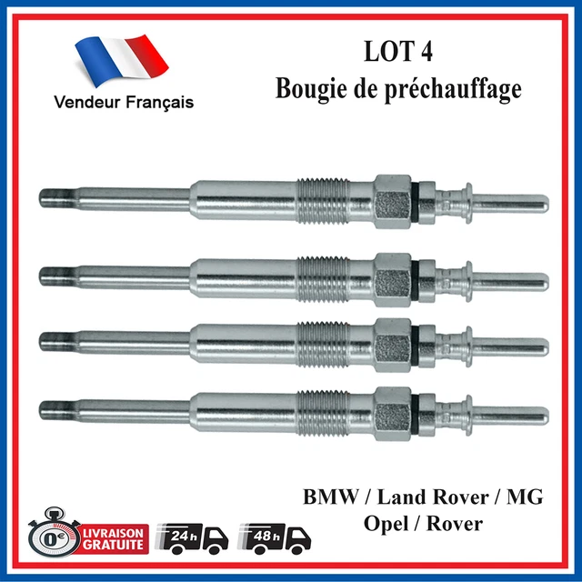Kit Relais + 4 Bougies De Préchauffage Compatible BMW Série 1/3/5/X3/X5/X6 Diesel - Réf. équivalentes 12230035934