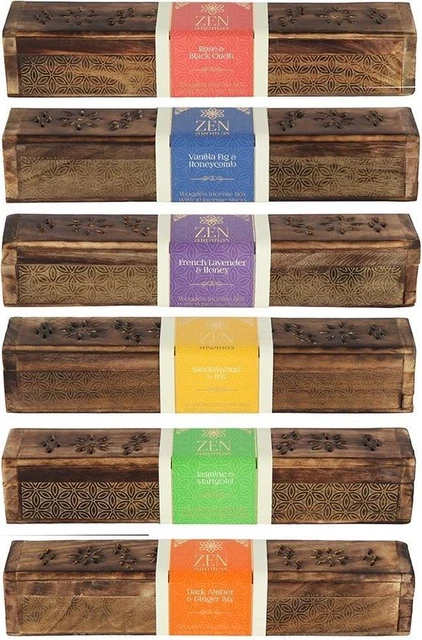 Legno Incenso Bastone Sostegno Bruciatore Joss Scatola Portacenere 10 Gratis