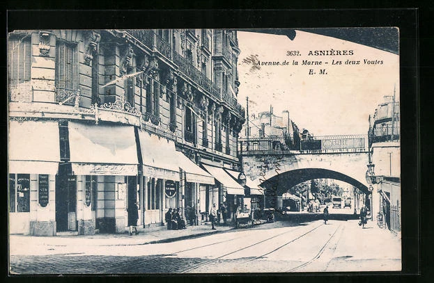 CPA Asnières, Avenue de la Marne, Les deux Voutes 1931