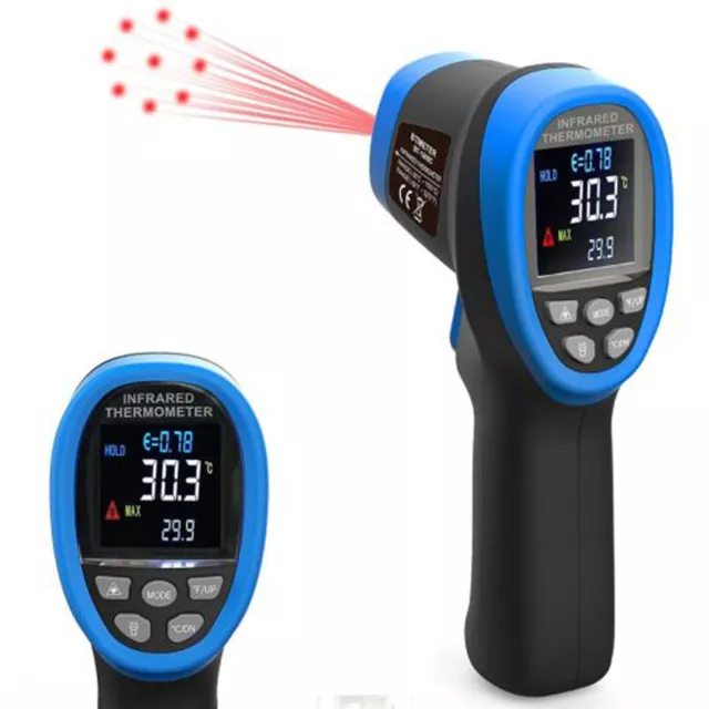 BTMETER Infrarot Thermometer Pyrometer Laser Temperaturmessge IR 1800℃ DS 50:1