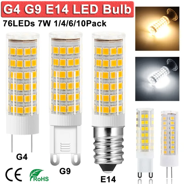 √4/6/10x 7W G9 G4 E14 LED Leuchtmittel Energiesparlampe Warmweiß Kaltweiß Birne