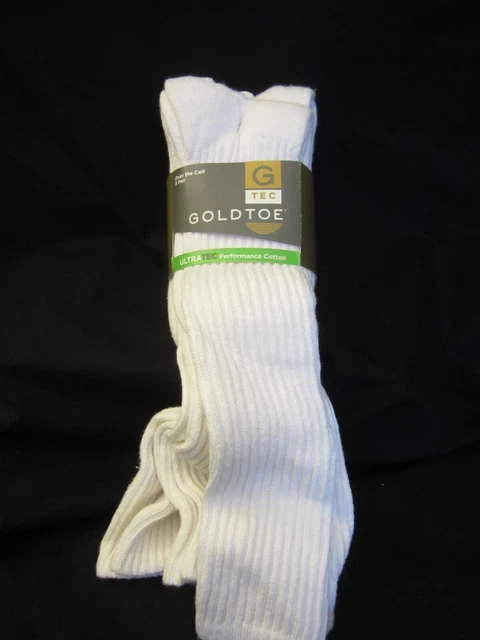 Gold Toe Men's Ultra Tec Performance Over-The-Calf Athletic Socks 3 PAIR NEW