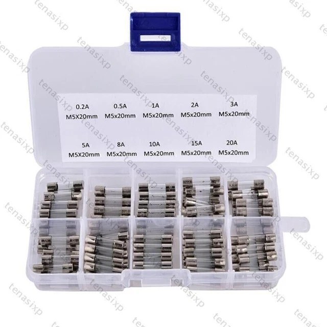 60tlg Sortiment Feinsicherungen Gerätesicherungen Glassicherungen 0,2-5A 6X30 mm 60tlg Sortiment Feinsicherungen Gerätesicherungen Glassicherungen 0,2-5A 6X30 mm