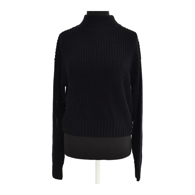 DIVIDED by H&M Nero Acrilico, Cotone da Donna Maglione Scollo Eu 40, UK 12, 8, M
