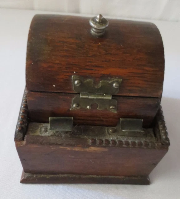 ANTIQUE WOOD CIGARETTE holder dispenser barrel £68.12 PicClick UK