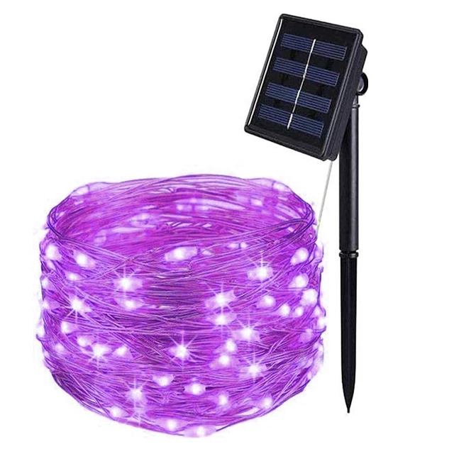 100/200 LED Solar Fairy Lights String Copper Outdoor Waterproof Garden Decor
