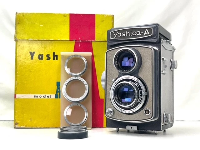 BOX [NEAR MINT] Yashica A 6x6 80mm F3.5 TLR Medium Format Film