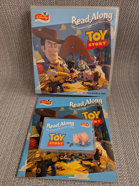 DISNEY TOY STORY Read-Along Book and Cassette Tape 24 page and tape