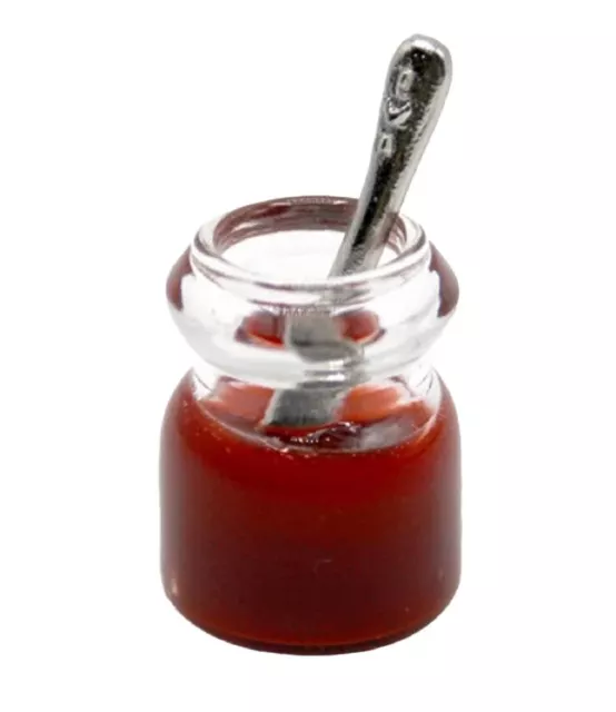 Dolls House Large Jar of Jam in Preperation Miniature Food Cooking Accessory