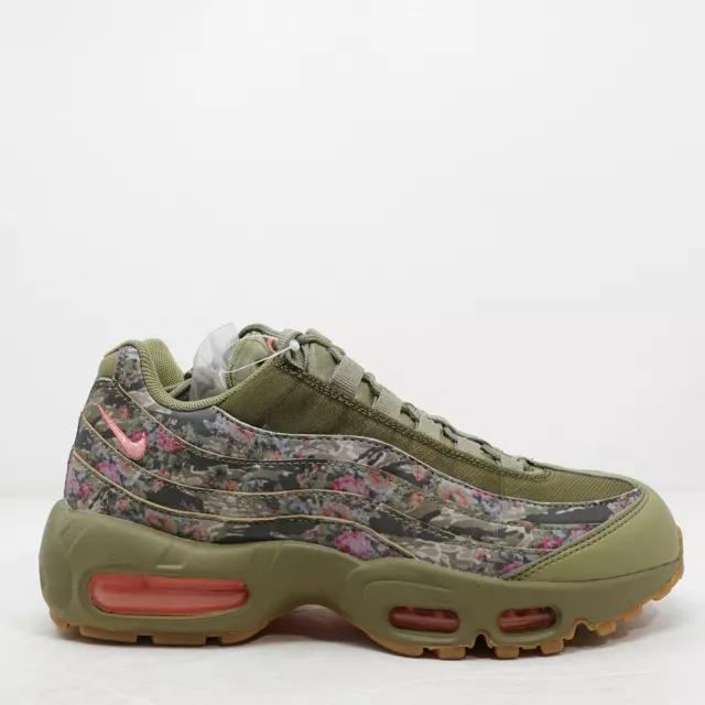 Nike Air Max 95 Floral Camo Neutral Olive Sneakers Womens Size 8 AQ6385-200