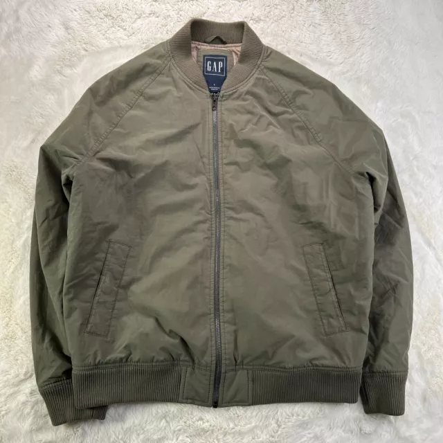 Gap Raglan Bomber Jacket S/603992-02 Mens Size L Olive