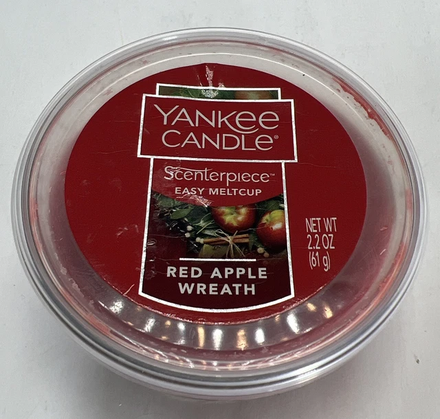 YANKEE CANDLE SCENTERPIECE Easy Meltcup Melt Cups Red Apple Wreath £5.