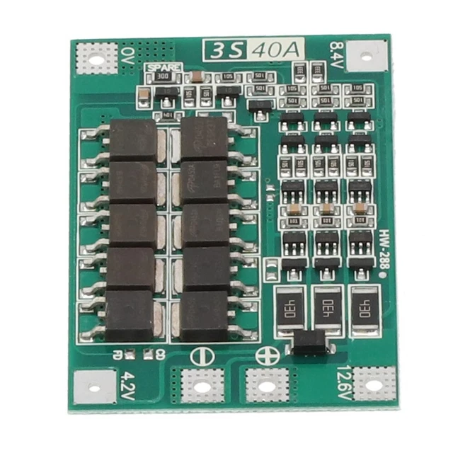 Modulo BMS 3S 12V 40A Per Batterie Al Litio 18650 Con Bilanciamento – Scheda Di Protezione