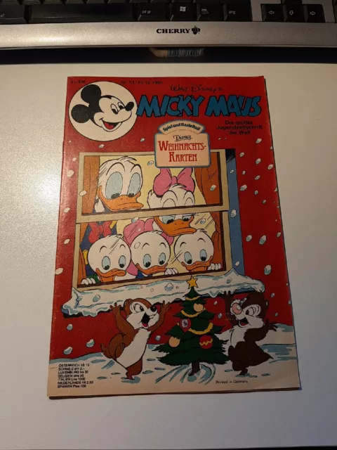 Micky Maus Nr. 51  Jahrgang 1981 Mit Bastelbeilage & Schnipp
