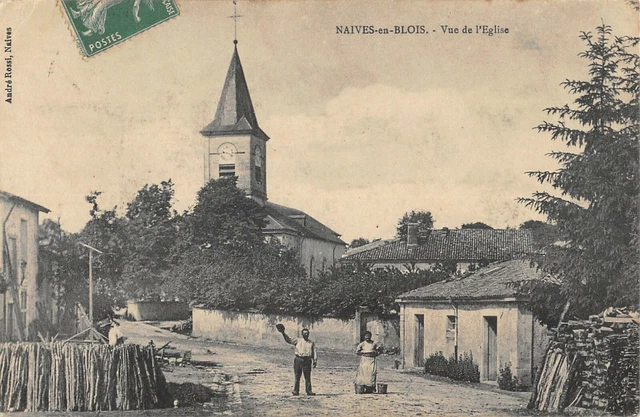 Cpa 55 Naives En Blois Vue De L'eglise