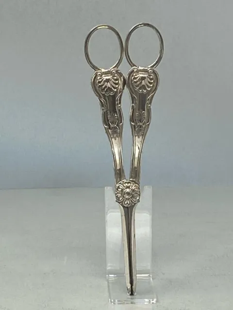 Antique Victorian  Silver Plated Grape Scissors