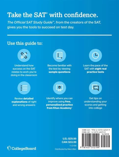 The Official SAT Study Guide 2020 Edition by The College Board Paperback 2