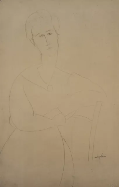 Amedeo MODIGLIANI : Femme assise - Lithographie signée