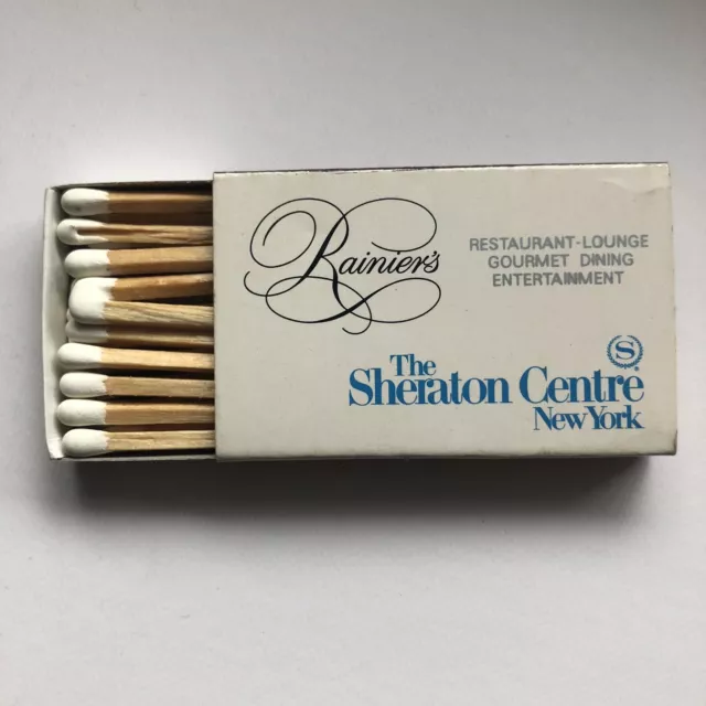 Vintage Matchbook Box Sheraton Centre New York Rainiers La Ronde Cabaret Lounge