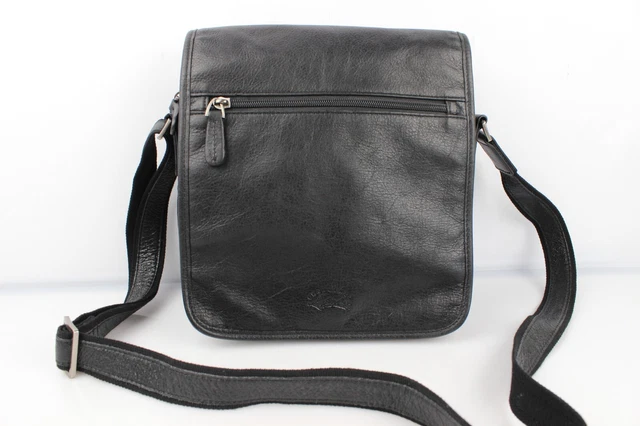 Sac Besace Love Leather Cuir Ajouré Et Clouté - Noir, Bandoulière, Occasion TBE