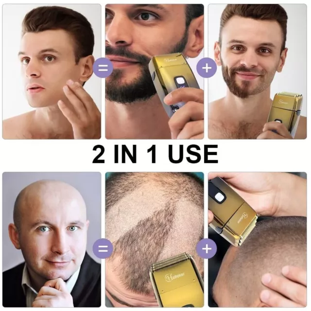 Foil Head Shaver Triple Blades Shaver Electric Shaver Razor for Men Close Bald 3