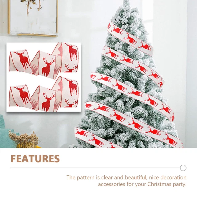 2 rollen von Geschenk Verpackung Bänder Weihnachten Diy Bänder 3