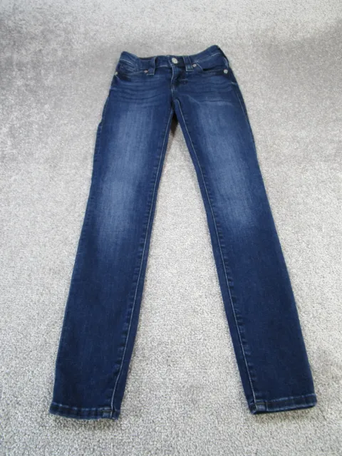 True Religion Jeans Womens 24 Halle Super Skinny Dark Wash Denim