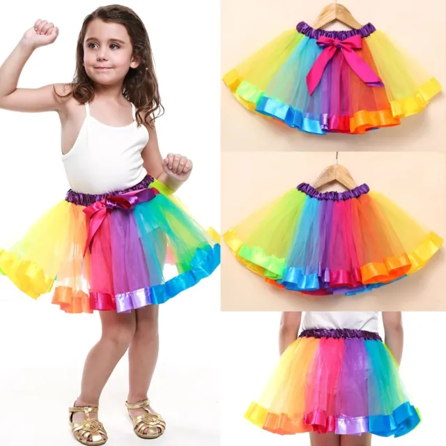 Ballet Tutu Princess Dress Up Dance Wear Costume Party Girls Toddler Kids Skirt