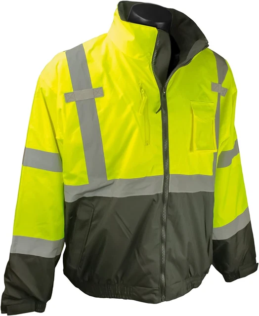 SJ210B Three-In-One Deluxe Hi-Viz Bomber Jacket
