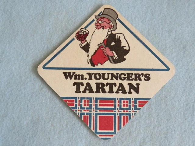 Beer Coaster Mat: William Younger’s Tartan Special ~ Edinburgh, SCOTLAND Brewery