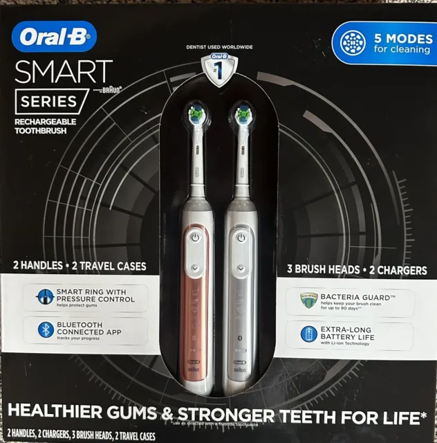 Cepillo de dientes Oral B Smart Series - 3 cabezales de cepillo - 2 asas NUEVO EN CAJA