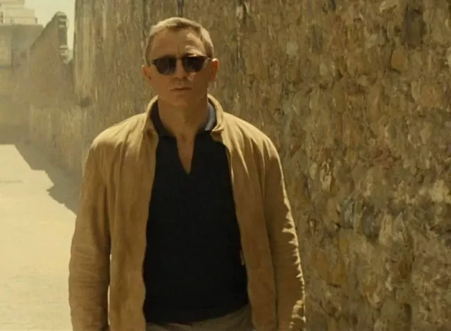 James New Men's Bond Daniel Craig Spectre Morocco Blouson Suede Leather Jacket