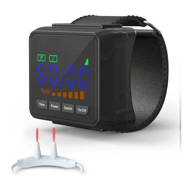 Reloj de pulsera láser de hipertensión LLT terapia de luz supresor sanguíneo colesterol rhintis